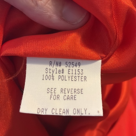 Vintage Laundry by Shelli Segal Red/Orange Shift Dress with Buttons - Picture 6 of 6